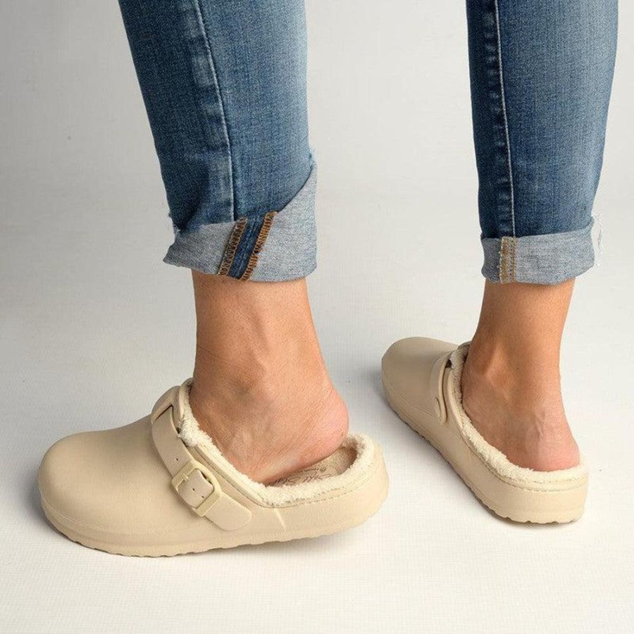 Slippers & Flats Soft Style by Hush Puppy | Soft Style By Hush Puppy Desi Fur Slip On Natural