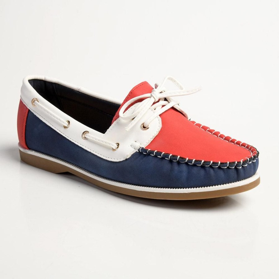 Brogues Hush Puppy | Hush Puppy Flat Docksider Red / Navy