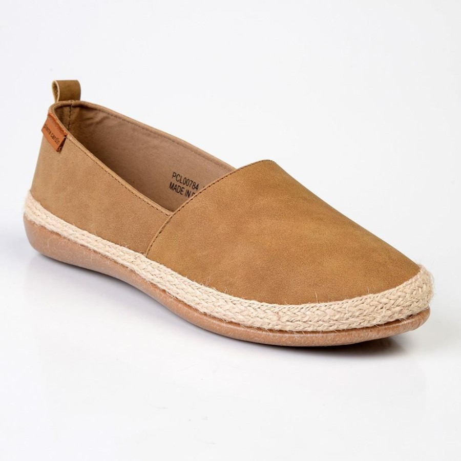 Slippers & Flats Pierre Cardin | Pierre Cardin St Tropez Espadrille Slip On Camel