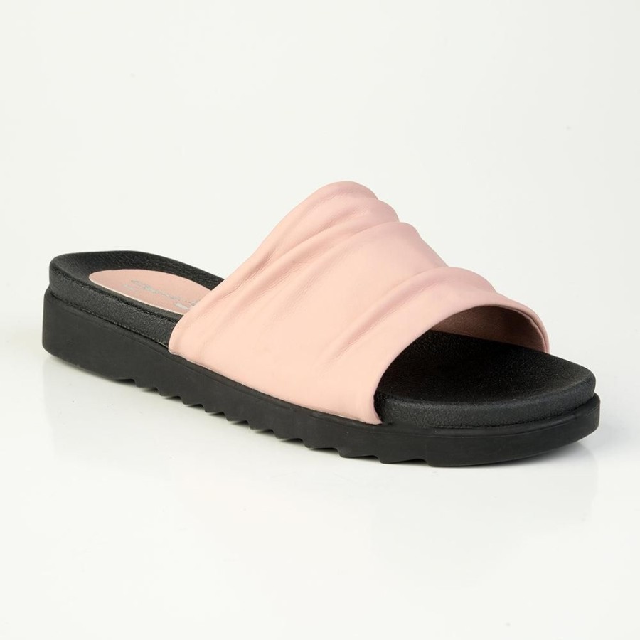 Sandals Seven7 | Cabo Ladies Flat Push In Sandal Pink