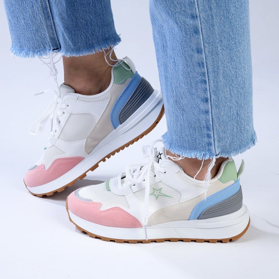 Sneakers Soviet | Soviet Jayla Fashion Sneaker White/Pink