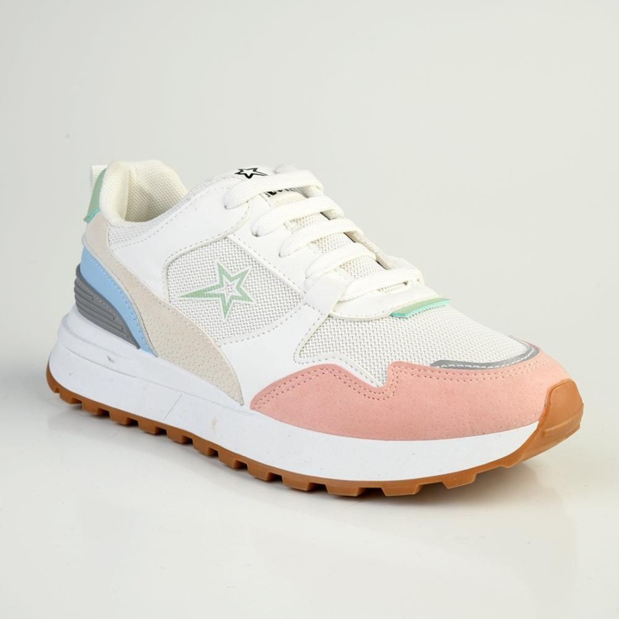 Sneakers Soviet | Soviet Jayla Fashion Sneaker White/Pink