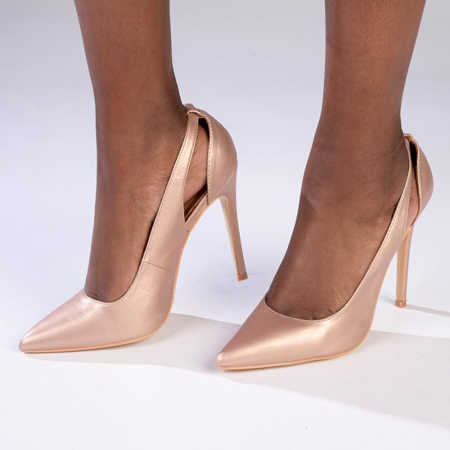 Heels Madison Heart of New York | Madison Breena 2 Cut Out Court Matt Rose Gold