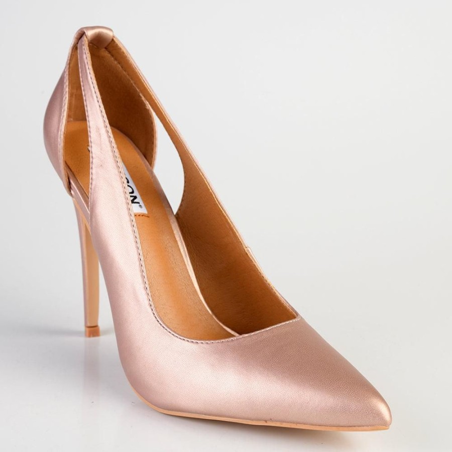 Heels Madison Heart of New York | Madison Breena 2 Cut Out Court Matt Rose Gold