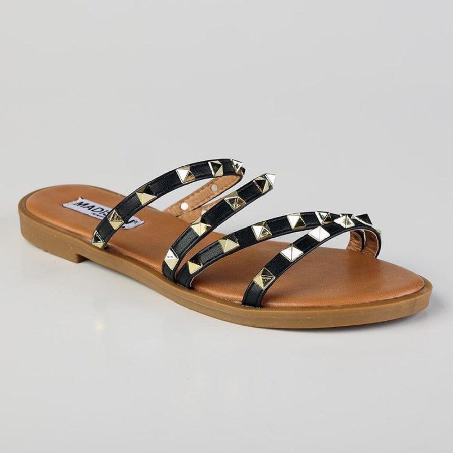 Sandals Madison Heart of New York | Madison Marian Studded Sandal Black