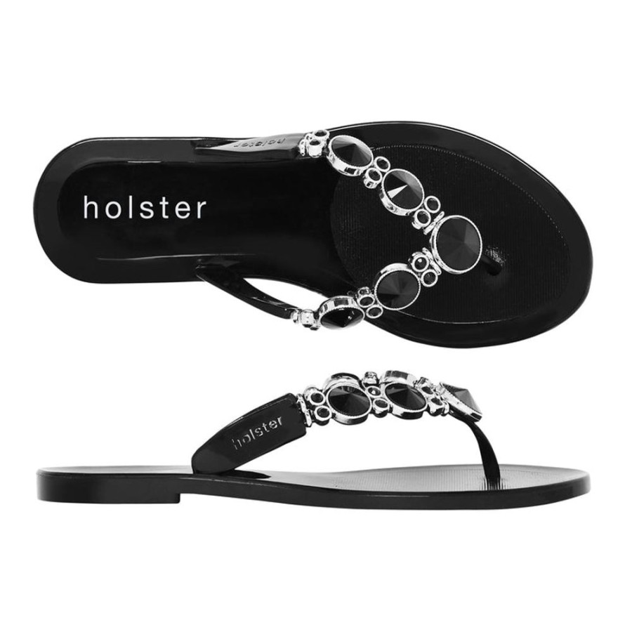 Sandals Holster | Holster Embellish Thong Black