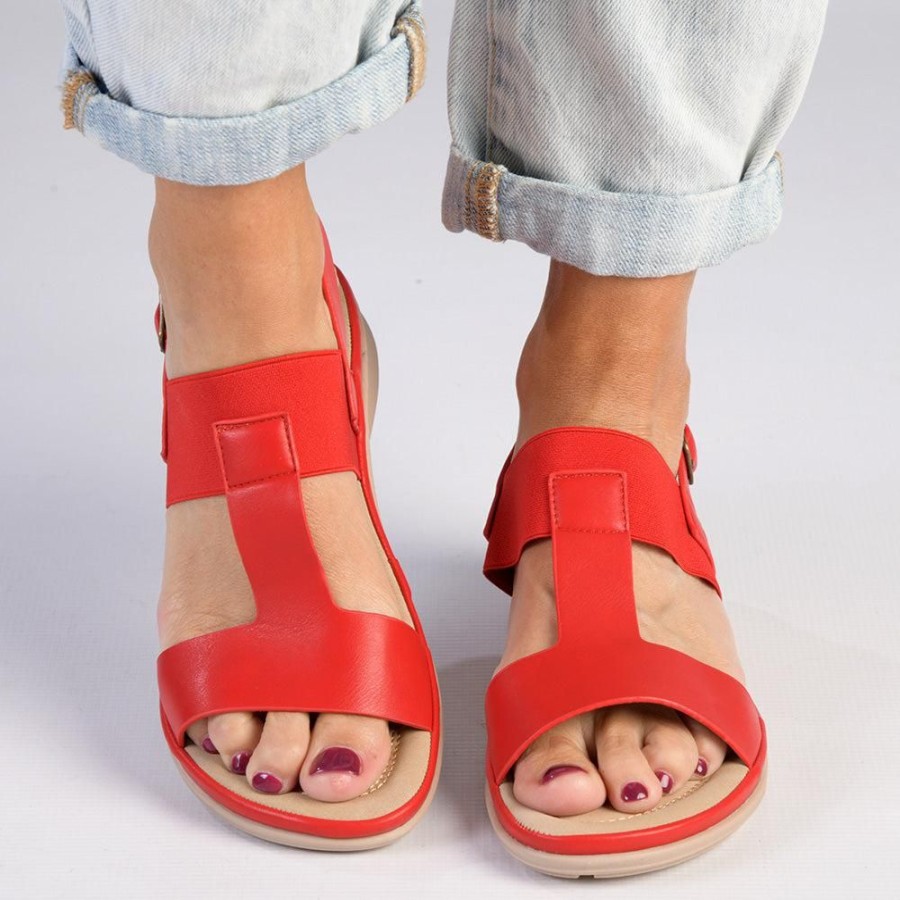 Wedges Pierre Cardin | Pierre Cardin Betty Fashion Sandals Red