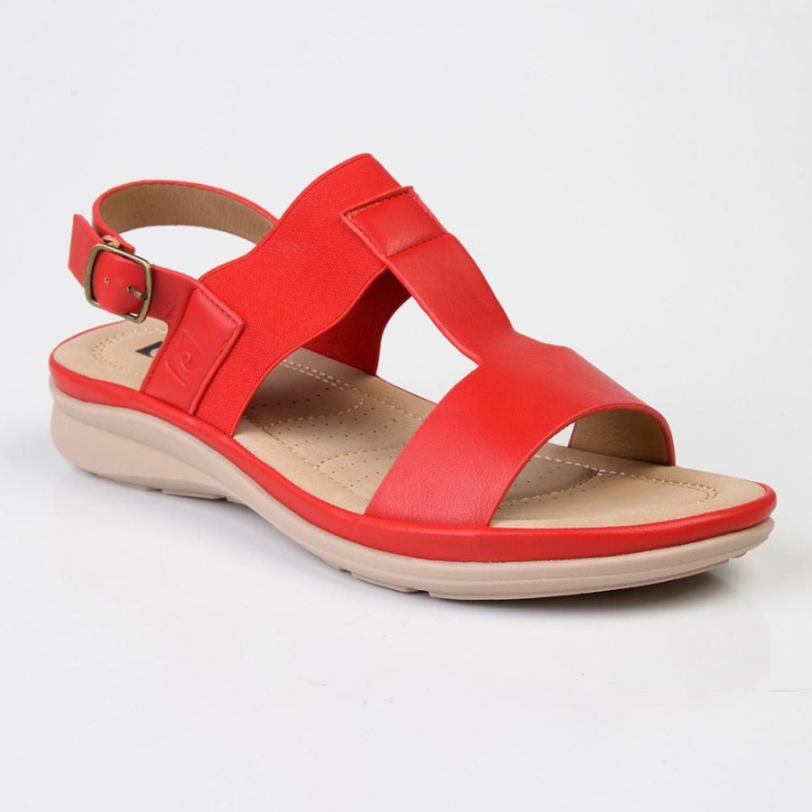 Wedges Pierre Cardin | Pierre Cardin Betty Fashion Sandals Red