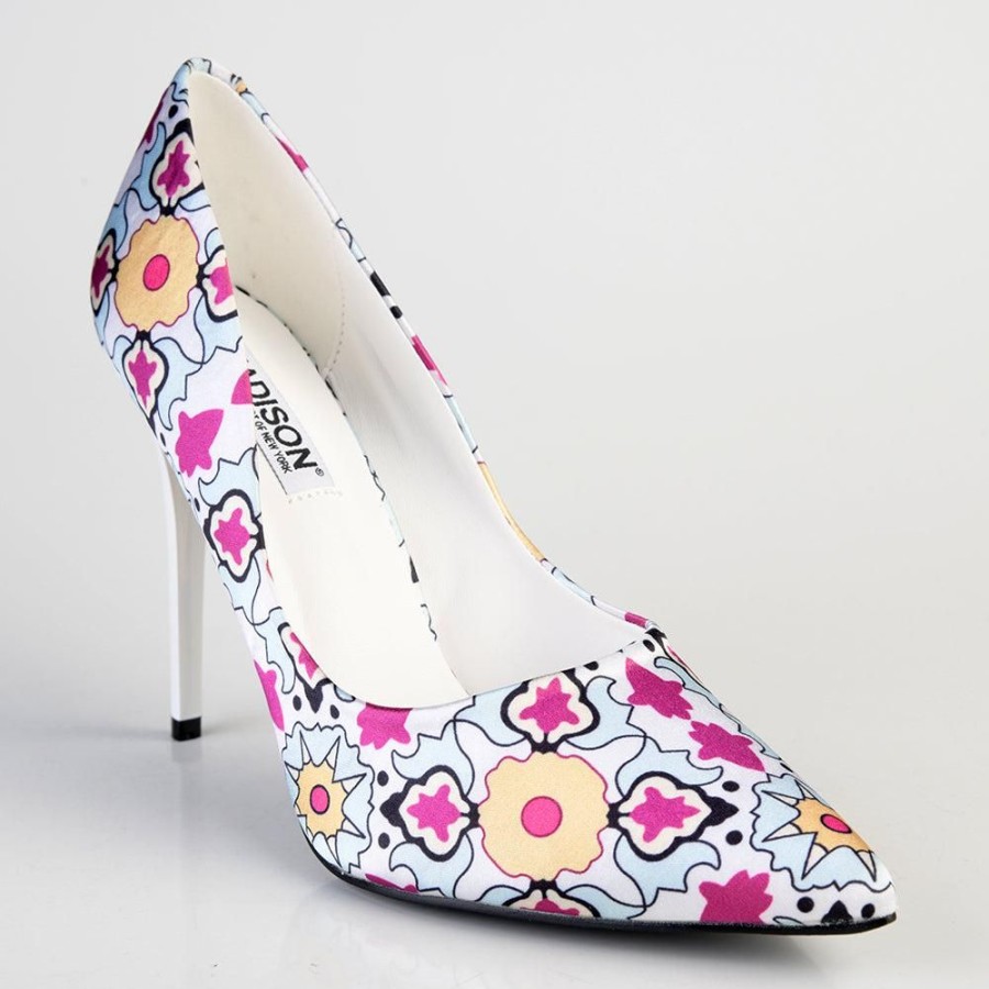 Heels Madison Heart of New York | Madison Destini Printed Court Stiletto White Multi