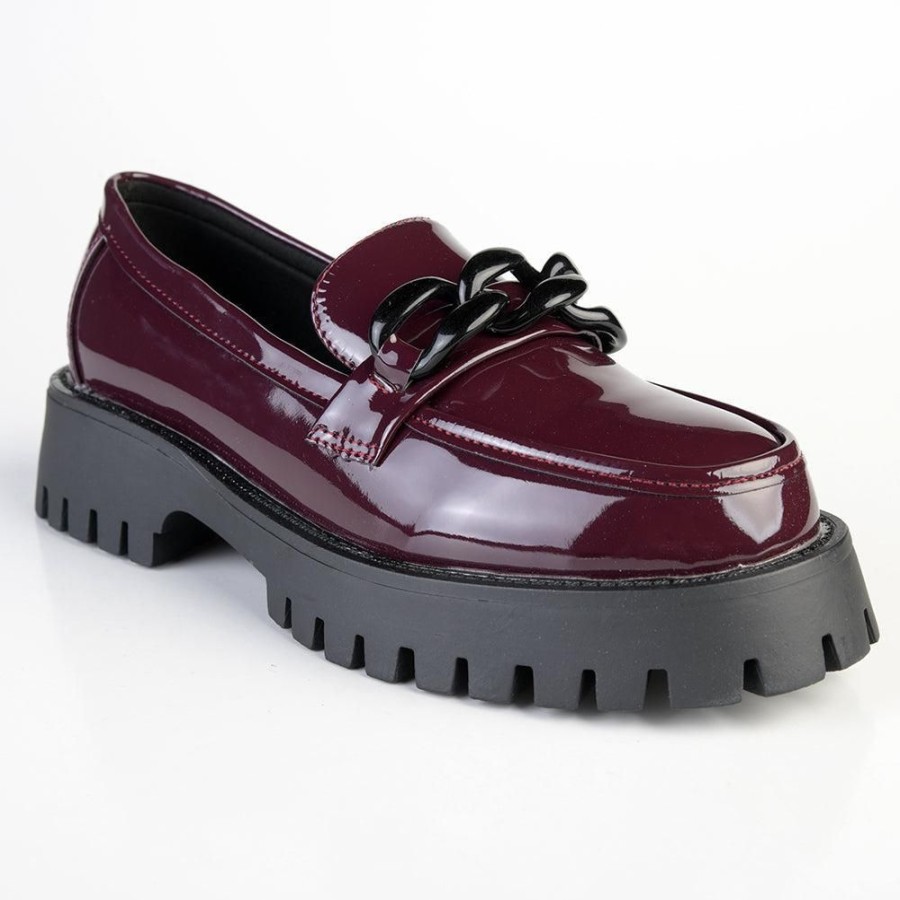 Brogues Madison Heart of New York | Madison Eli Chunky Sole Slip On Brogue Ox Blood