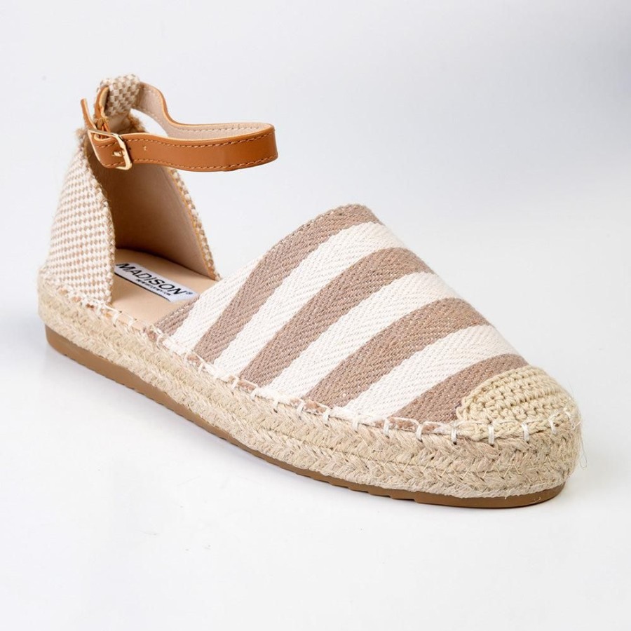 Slippers & Flats Madison Heart of New York | Madison Charlie 2 Closed Espadrille Loafer Nude/White