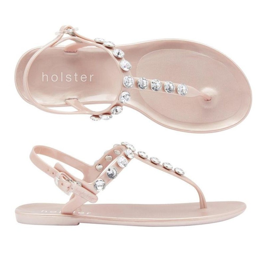 Slippers & Flats Holster | Holster Stargaze Jewelled Thong Rose Gold