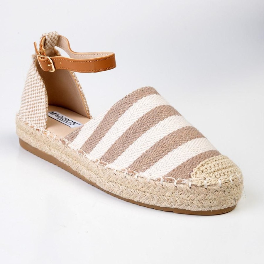 Espadrilles Madison Heart of New York | Madison Charlie 2 Closed Espadrille Loafer Nude/White