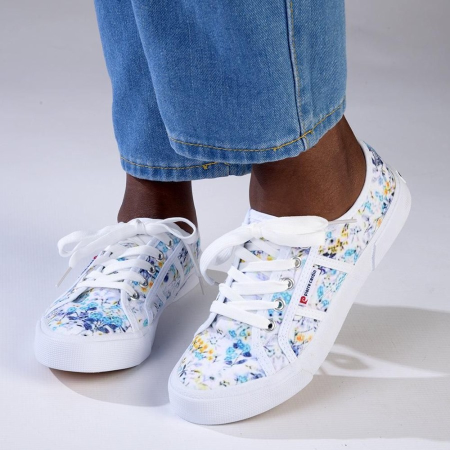 Sneakers Pierre Cardin | Pierre Cardin Calais Sneaker Blue Floral