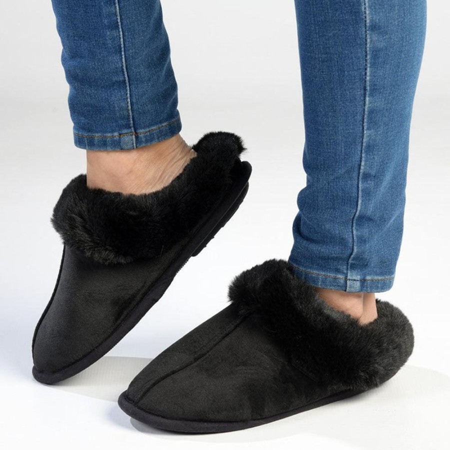 Slippers & Flats Hush Puppy | Hush Puppiesvirginia Open Back Slippers Black