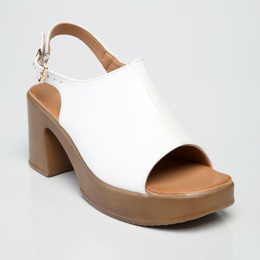 Sandals Franco Rossi | Franco Rossi Anja Clog Ankle Buckle Sandal White