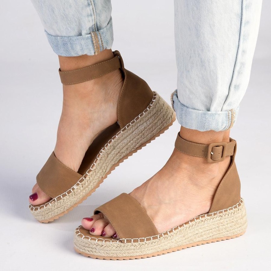 Espadrilles Madison Heart of New York | Madison Carina Closed Back Espadrille Sandals Chocolate