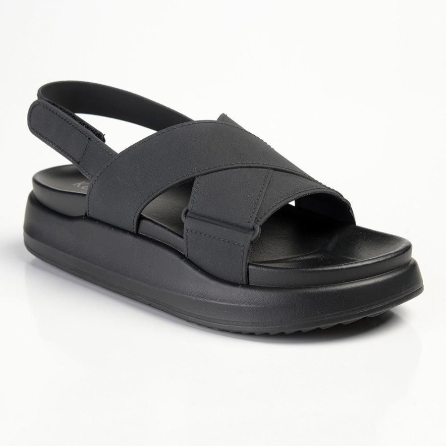 Sandals Alessio | Alessio Christine Sling Back Platform Sandal Black