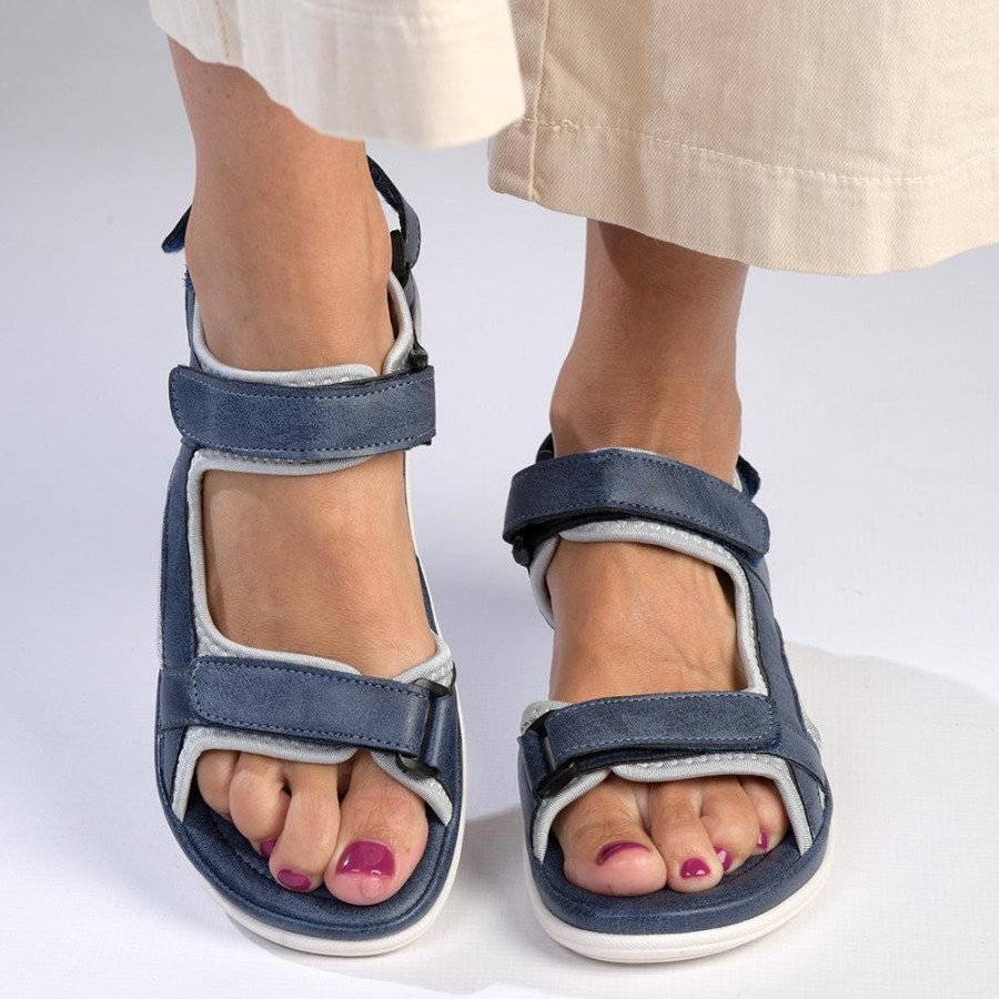 Slippers & Flats Alessio | Alessio Dorsey Strap Adventure Sandals Blue