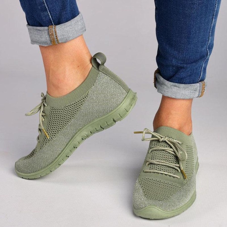 Sneakers Soft Style by Hush Puppy | Soft Style By Hush Puppies Nansen Fly Knit Sneaker Green