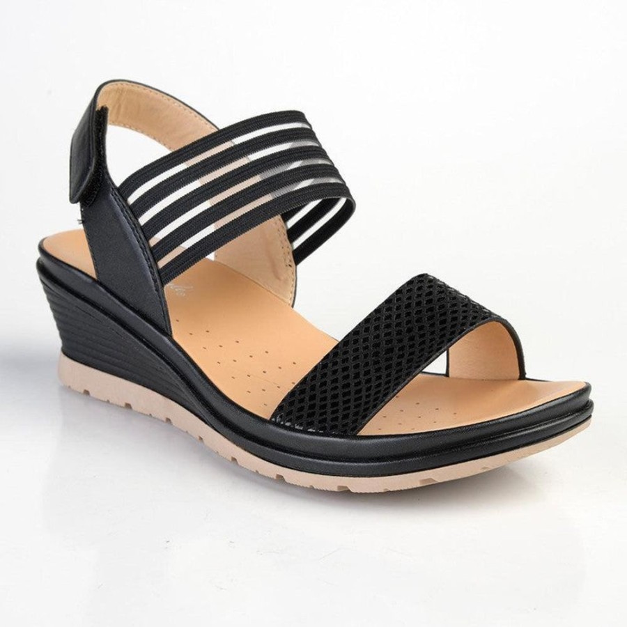 Wedges Soft Style by Hush Puppy | Soft Style By Hush Puppies Pomona Wedge Sandals Black